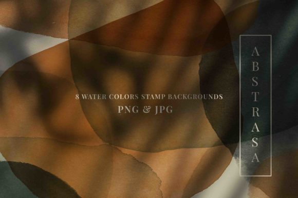 8 ABSTRACT WATERCOLOR SHAPES PATTERNS
