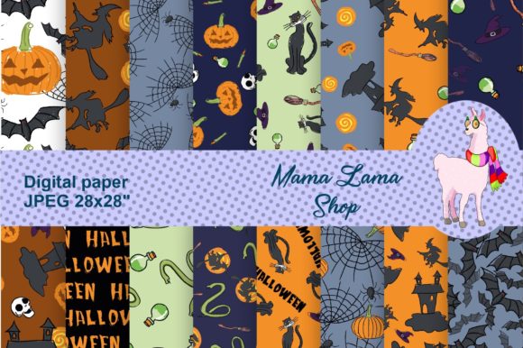 A Set of Digital Patterns for Halloween