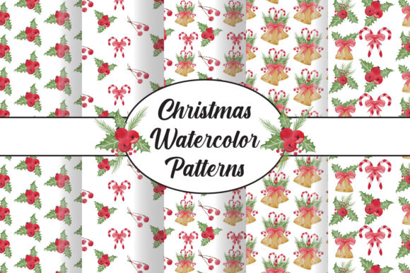Christmas Watercolor Patterns