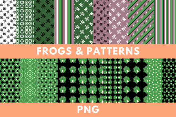 Frogs and Patterns Background Papers: A Creative Resource for Digital and Print Projects