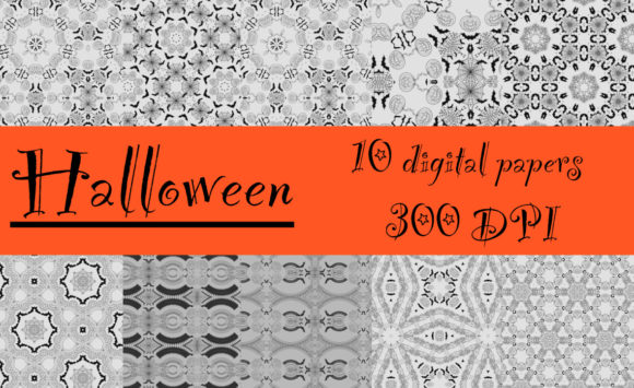 Halloween Digital Paper Pack 10 Patterns: Creative Tools for a Spooky Season