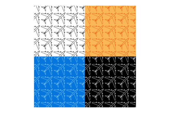 Patterns with Civil Aircraft Icon: A Versatile Design Element