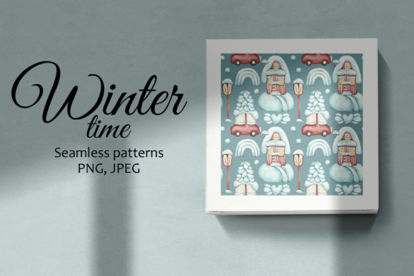 Watercolor Patterns βWinter Timeβ: A Creative Resource for Seasonal Design