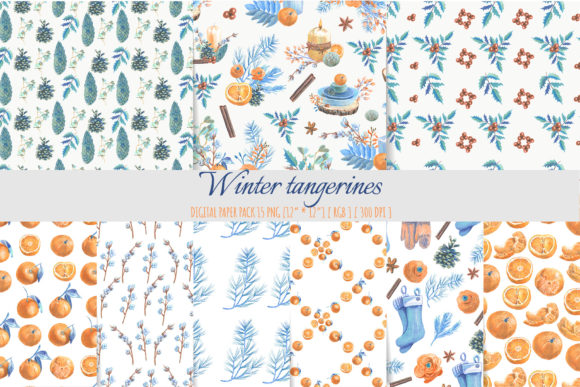 Winter Tangerines. Patterns